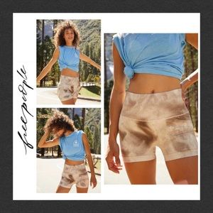 FREE PEOPLE GOOD KARMA TIE-DIE RUNNING SHORTS